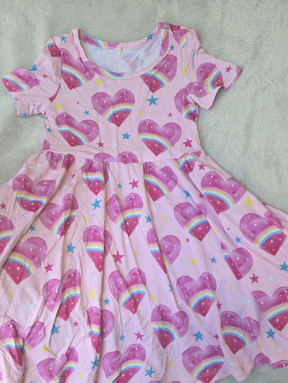 Posh Peanut Pink Rainbow Heart Tee "NWOT"